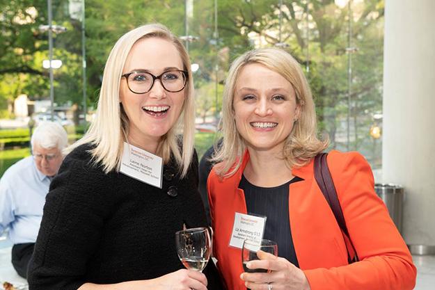 Guests enjoy a reception prior to the event.